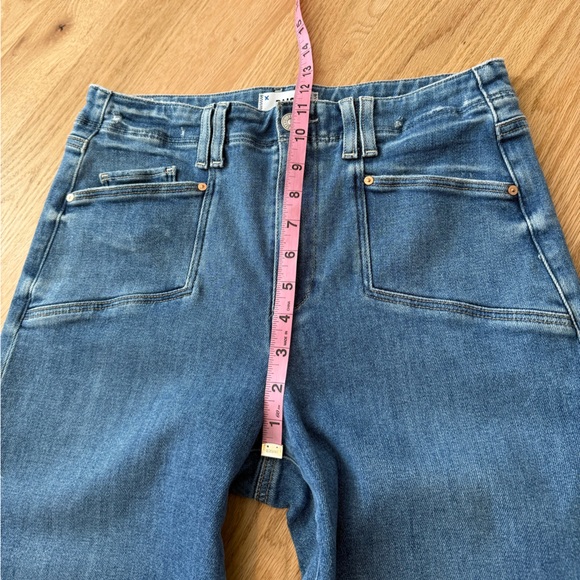 Anthropologie PAIGE Anessa High Rise Wide Leg Crop Jeans Sunnie Distressed 29 - Picture 7 of 13